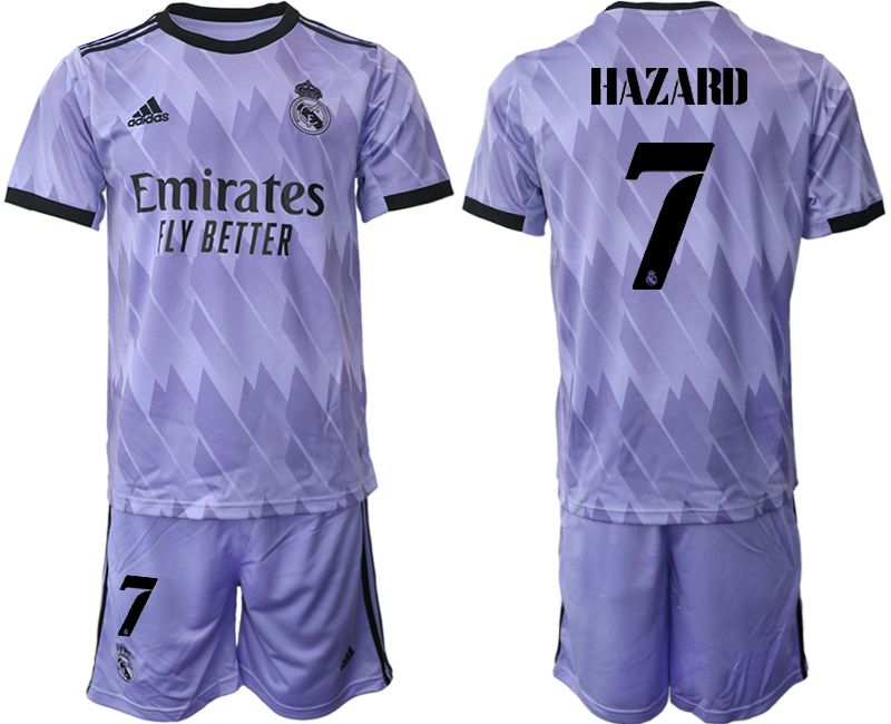 Men 2022-2023 Club Real Madrid away purple 7 Soccer Jersey1